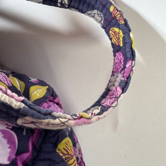 Vera Bradley Large Floral Quilted Shoulder Bag With Zipper & Double Straps - Picture 10 of 16